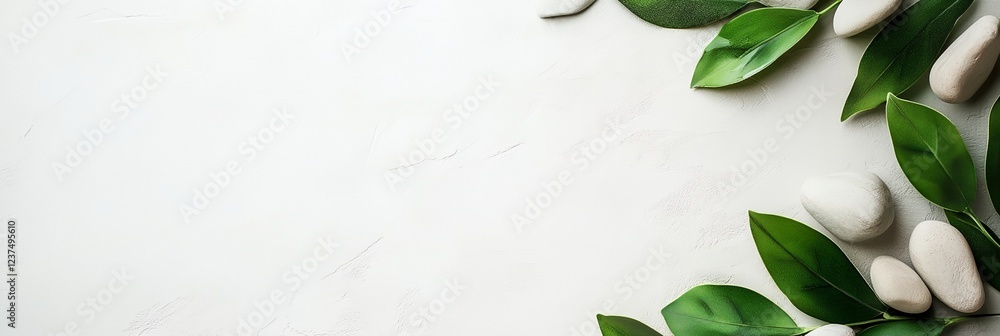 A white background with a leafy green border A white background with a leafy green border