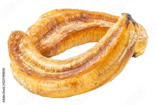 Two caramelized bananas coated in sugar photo