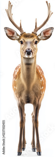 Deer isolated on white background.