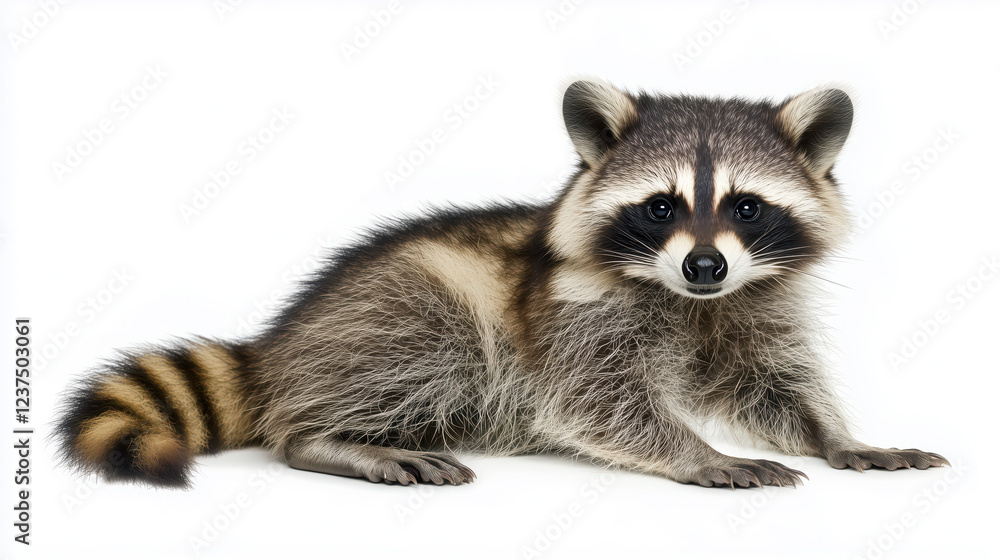 Fototapeta premium Raccoon isolated on white background.