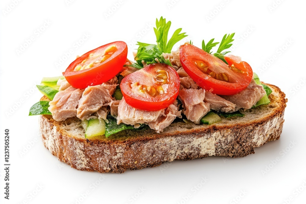 Tuna Salad Sandwich with Tomatoes and Cucumber Tuna Salad Sandwich with Tomatoes and Cucumber
