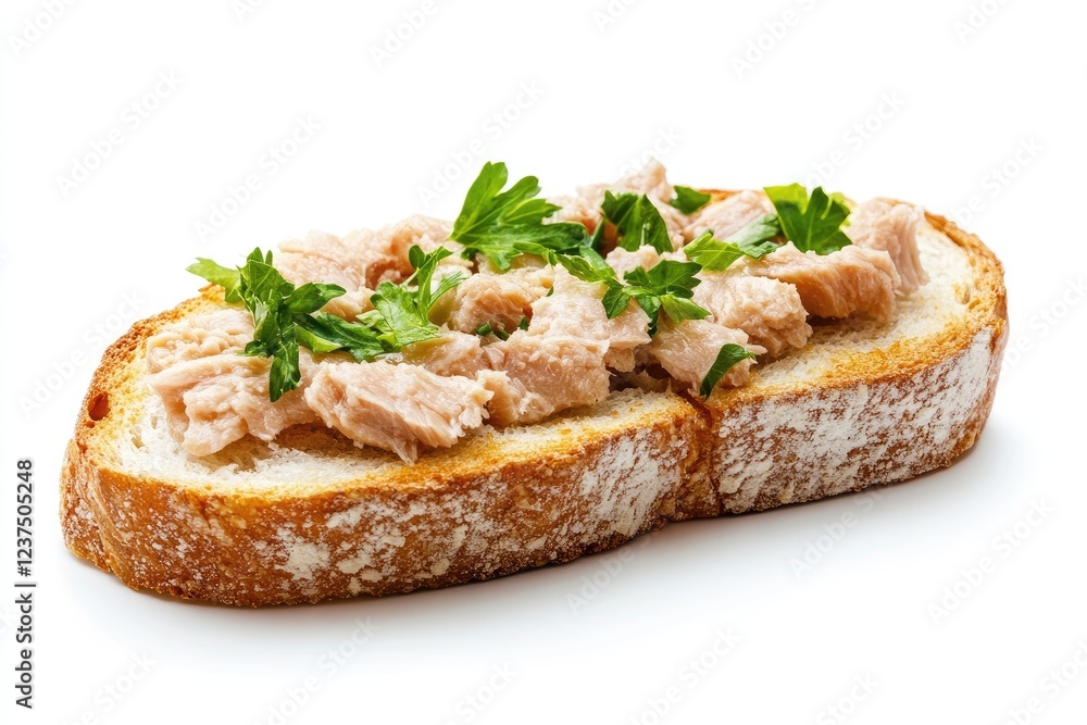 Delicious Tuna Salad Sandwich with Parsley Garnish Delicious Tuna Salad Sandwich with Parsley Garnish