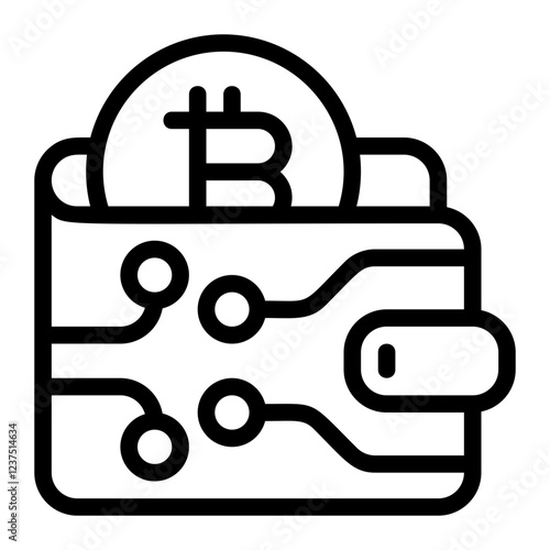 Crypto Wallet Line Icon