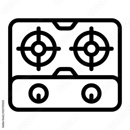 Gas Stove Line Icon