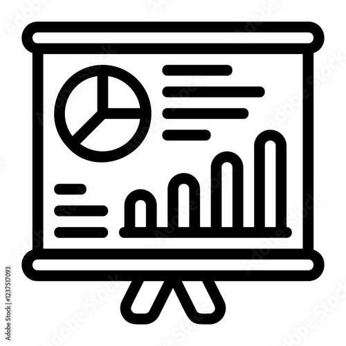 Pitch Deck Presentation Line Icon