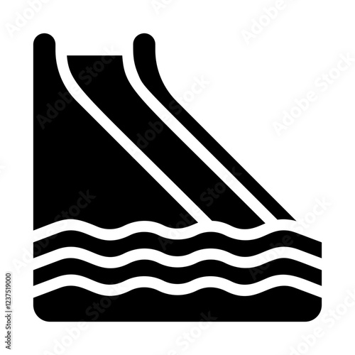 Water Slide Solid Icon