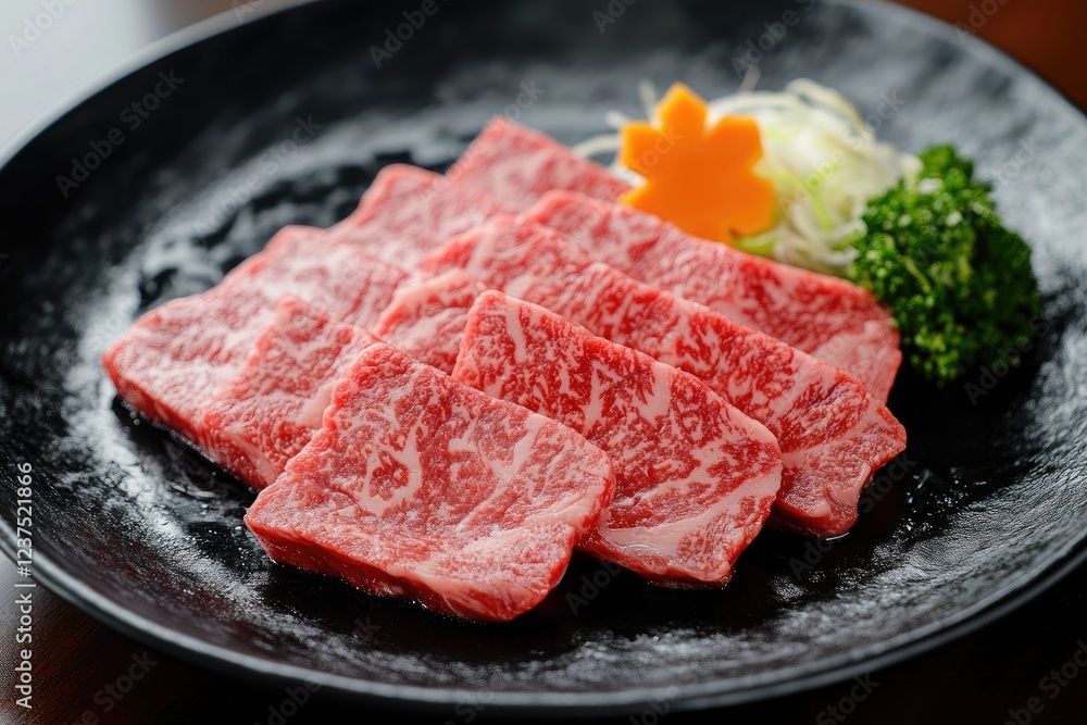 Raw Marbled Beef Slices Ready For Grilling Raw Marbled Beef Slices Ready For Grilling