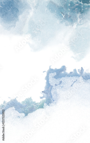 Abstract Blue Watercolor Background