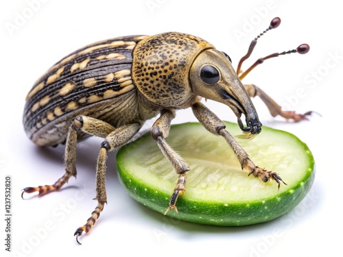 Close-up Image of a Gonipterus Scutellatus Weevil photo