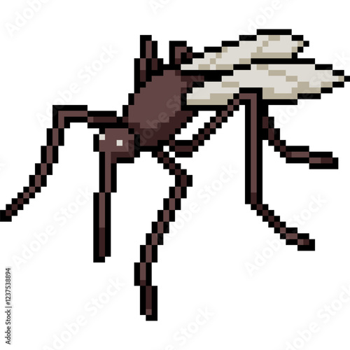 pixel art of disgusting mosquito insect