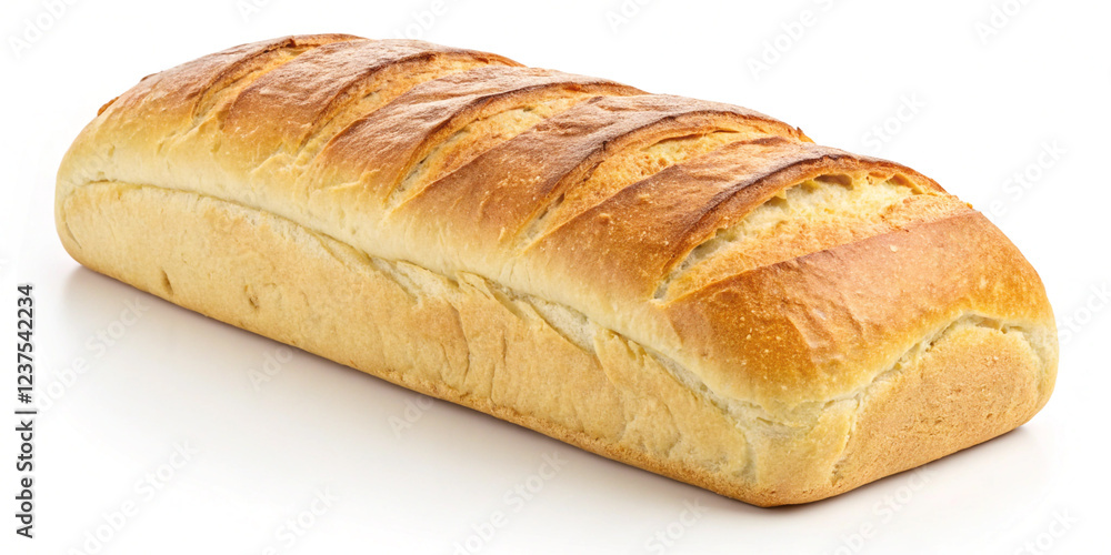A Fresh French Loaf Bread Isolated for Tasty Culinary Displays A Fresh French Loaf Bread Isolated for Tasty Culinary Displays