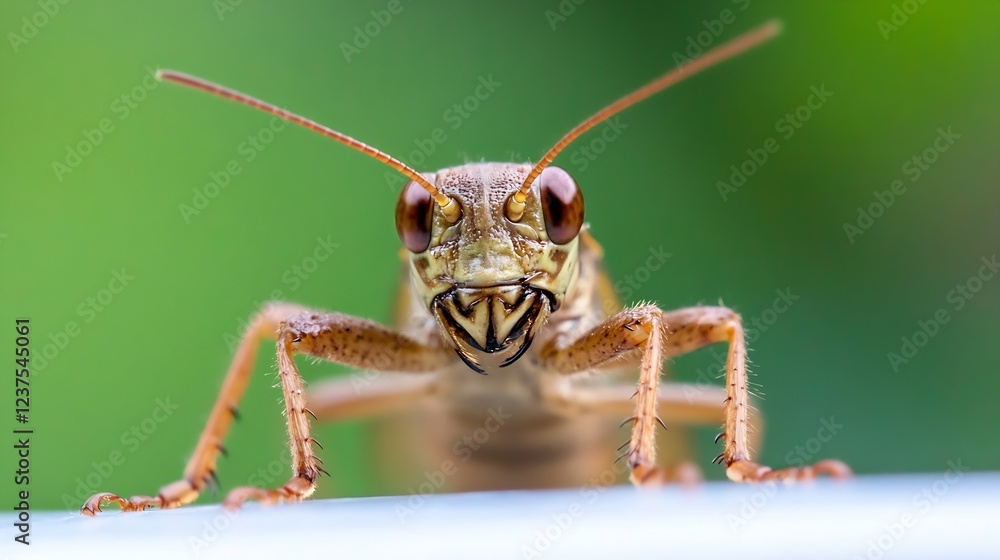 Detailed Macro of a Grasshopper in Natural Environment with Vibrant Texture : Generative AI Detailed Macro of a Grasshopper in Natural Environment with Vibrant Texture : Generative AI