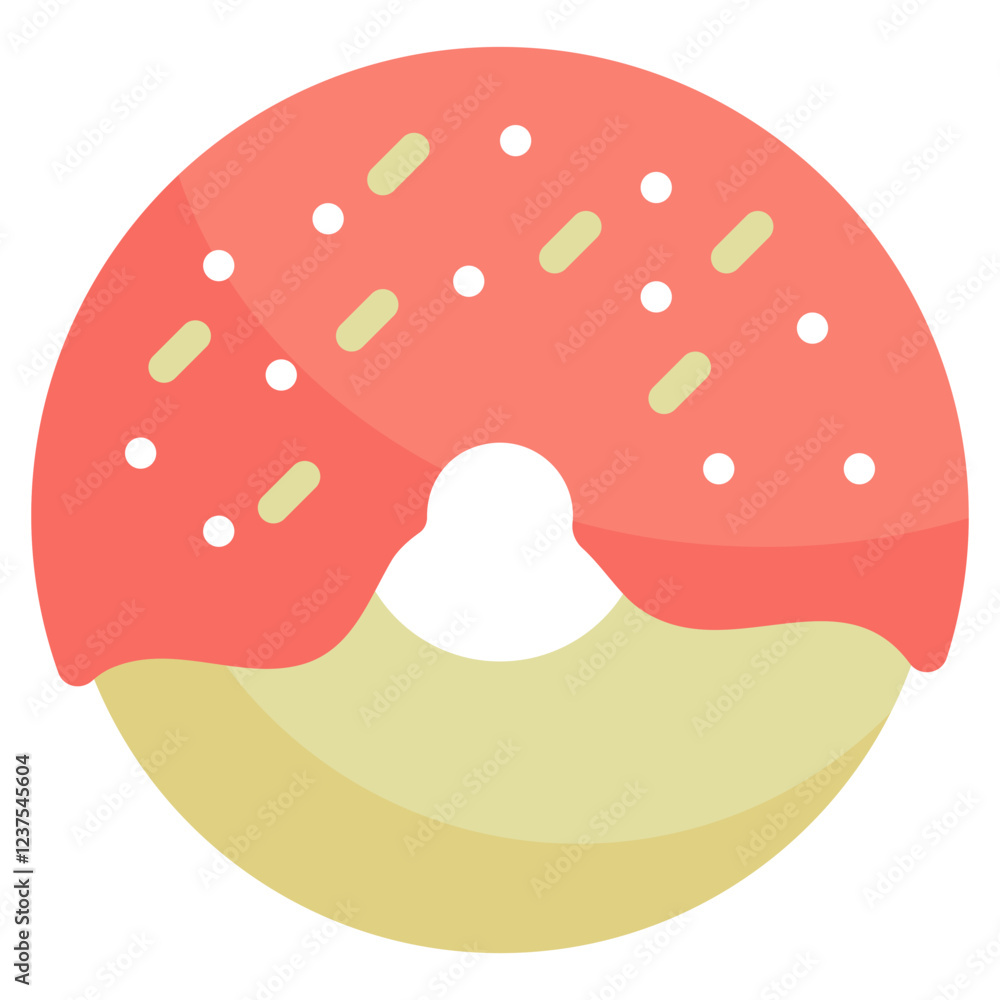 donut bakery dessert sweets food flat style icon donut bakery dessert sweets food flat style icon