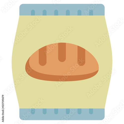 package bakery food bread shop flat style icon