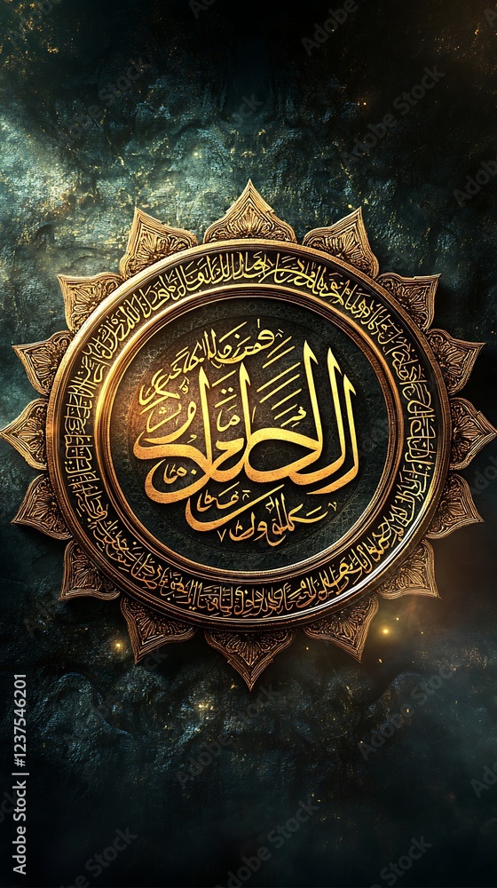 Fototapeta premium Timeless Islamic background with gold filigree