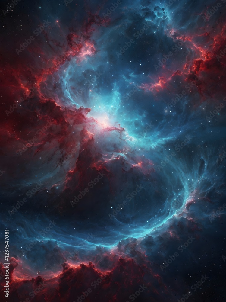 Fototapeta premium Celestial Waves: Energy & Mysticism in the Deep Universe