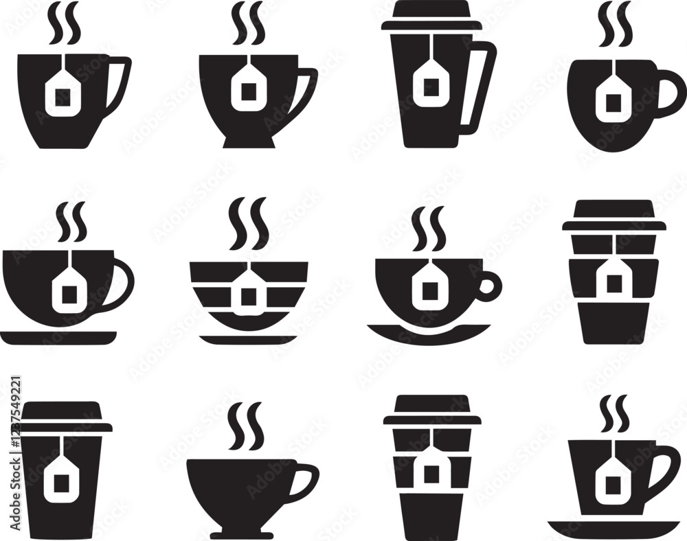 Set Of Coffee Cup And Mug On Isolated white background, Coffee Drinking Cup and Mug. Set Of Coffee Cup And Mug On Isolated white background, Coffee Drinking Cup and Mug.