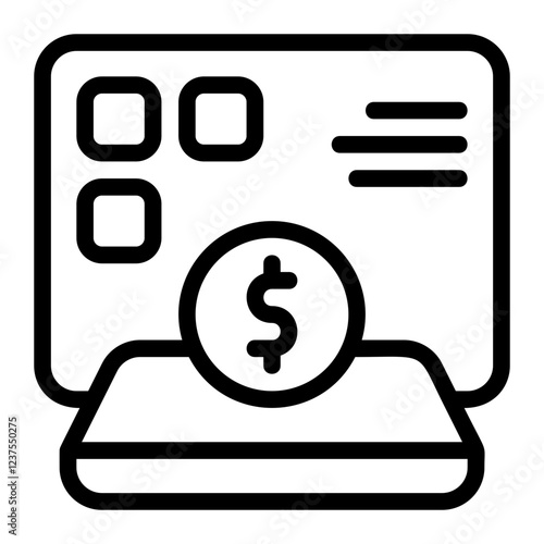 Market Digital Line Icon