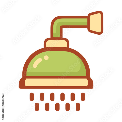 Eco Friendly Water Saving Shower Head Icon