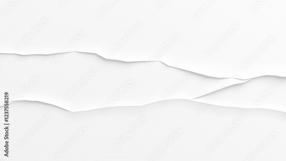 Obraz premium Abstract White Torn Paper Texture Background Minimalist Design with Ripped Edges