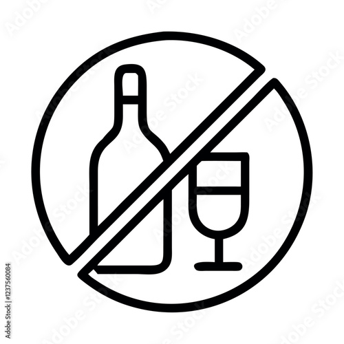 No Alcohol Health Wellness Icon