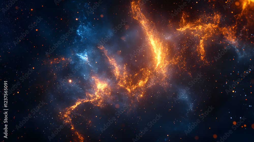 Swirling nebula clouds in deep cosmic space, filled with brilliant hues of blue, purple, and orange, creating a dreamlike, abstract display of celestial energy and motion. Swirling nebula clouds in deep cosmic space, filled with brilliant hues of blue, purple, and orange, creating a dreamlike, abstract display of celestial energy and motion.