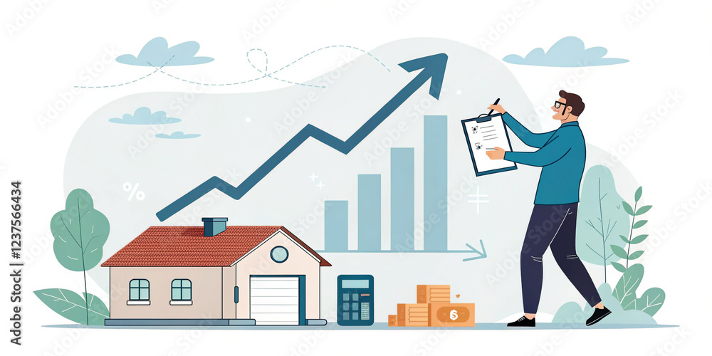 Man Holding a Virtual Reality Device for Real Estate Investment Exploration