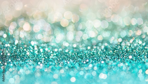 Pastel mint transitions into powder blue, with a glittery texture that catches the light in a subtle, soft glow