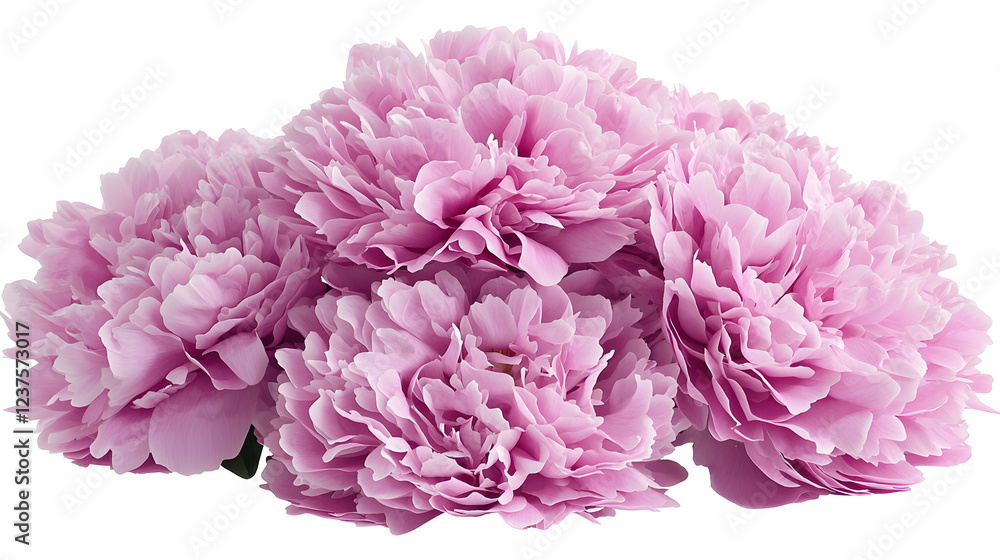 Pink peonies bouquet, studio shot, white background, floral arrangement, wedding decor Pink peonies bouquet, studio shot, white background, floral arrangement, wedding decor