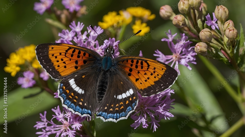 Wings of Wonder: A Lange's Metalmark Butterfly in Flight Wings of Wonder: A Lange's Metalmark Butterfly in Flight