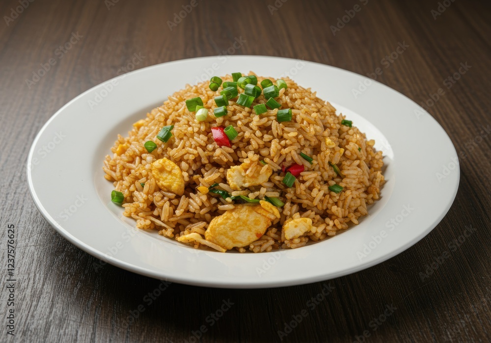a plate of delicious oriental fried rice a plate of delicious oriental fried rice