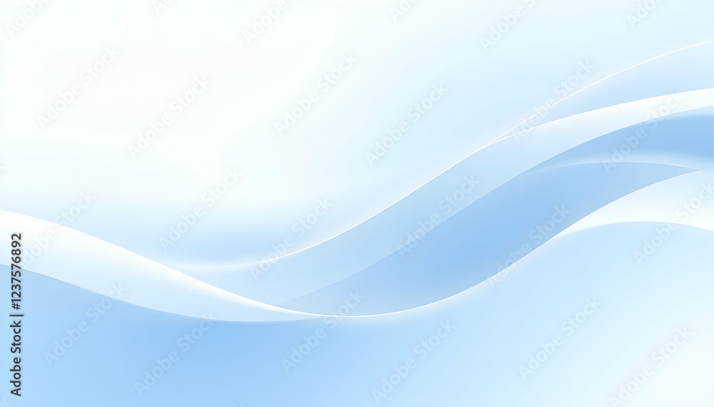 Abstract blue waves, smooth flowing curves, light gradient background, serene aquatic theme, dynamic composition, minimalist design, soft blending, ethereal atmosphere, digital illustration, soothing Abstract blue waves, smooth flowing curves, light gradient background, serene aquatic theme, dynamic composition, minimalist design, soft blending, ethereal atmosphere, digital illustration, soothing
