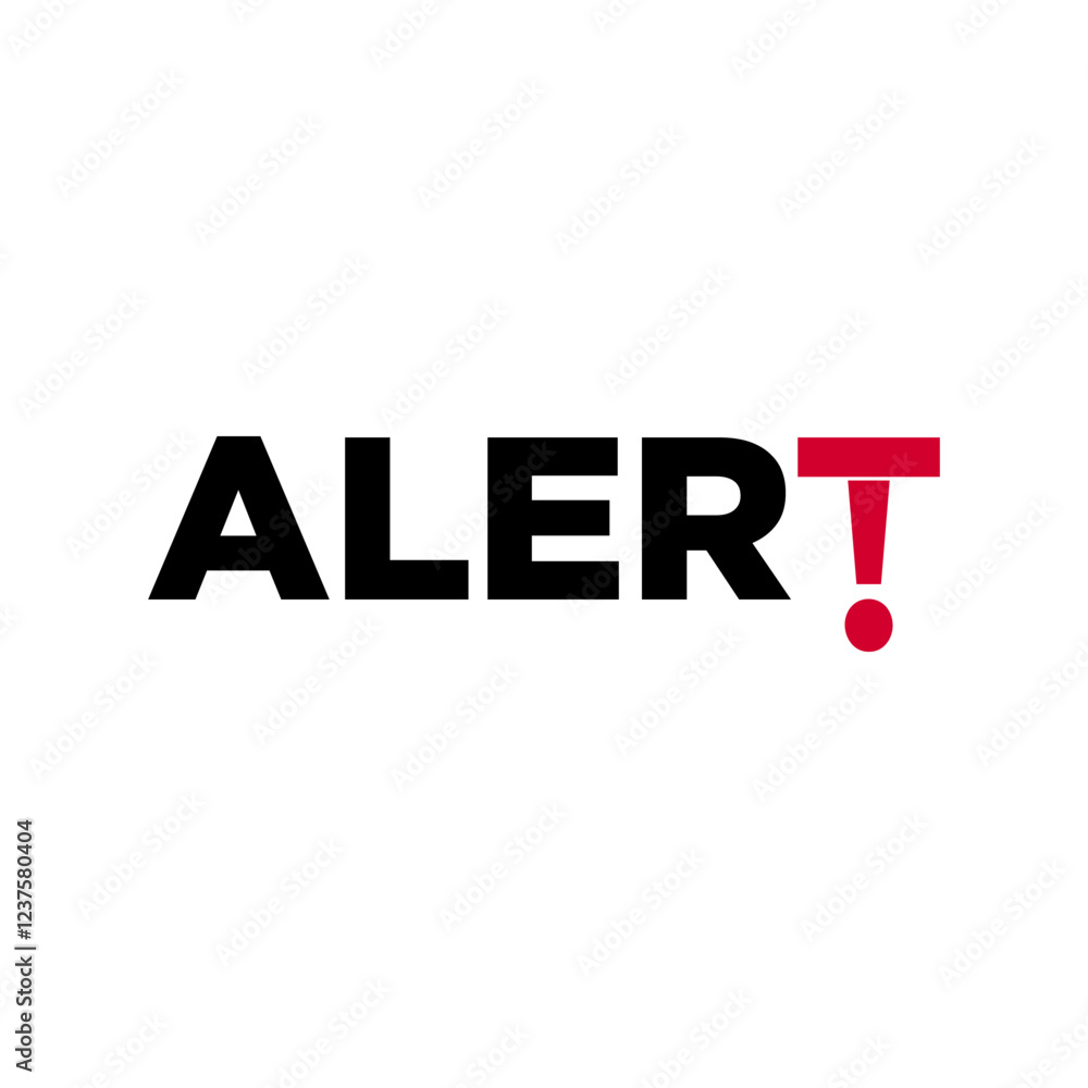 Obraz premium Alert text vector design template.alert warning design element