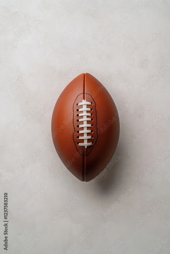 Minimalist Depiction of an American Football on a Neutral Background Minimalist Depiction of an American Football on a Neutral Background
