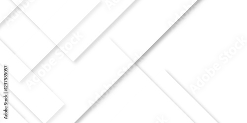 Abstract retro pattern seamless light white geometric square and line vector background. White and gray geometric square technology seamless white banner concept for business and presentation purpose