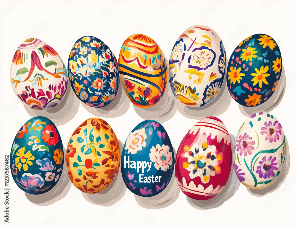 set of easter eggs set of easter eggs