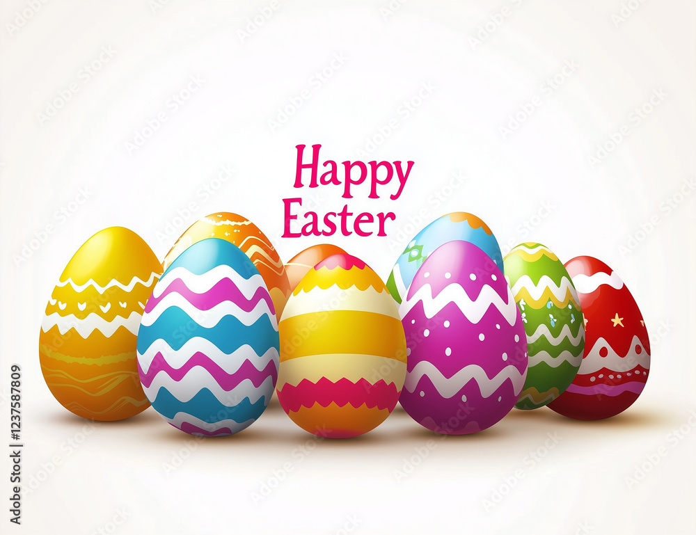 easter eggs on a green background happy easter easter eggs on a green background happy easter