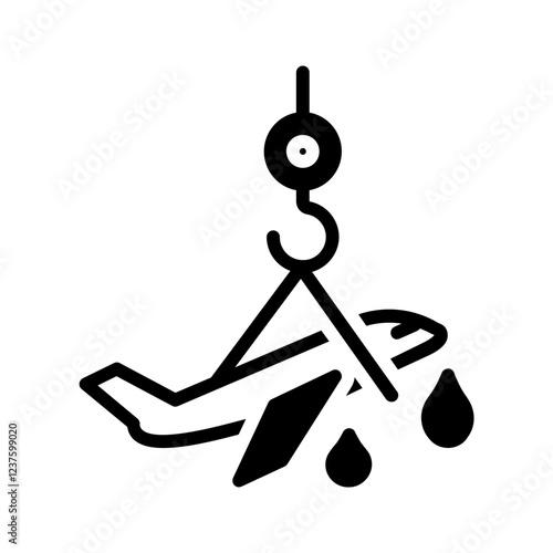 Vector solid black icon for Salvage