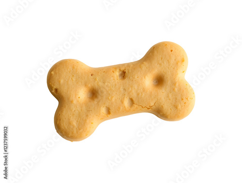 Bone-shaped dog biscuit on transparent background 