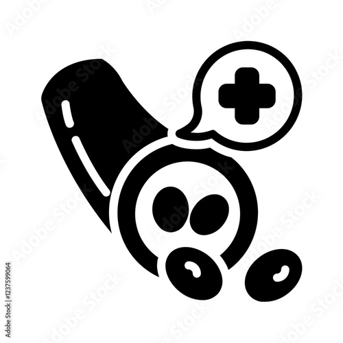 Vector solid black icon for Arterial wellness