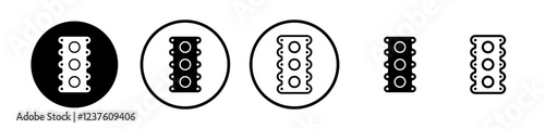 Car gasket icon set. vectors for apps and website designs