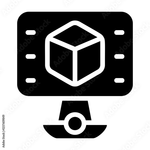 3d Modelling Solid Icon