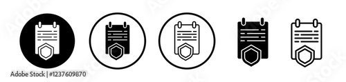 Contract Coverage icon set. vectors for apps and website designs