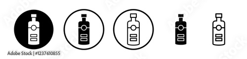 Gin icon set. vectors for apps and website designs