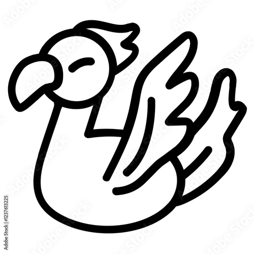 Phoenix Line Icon