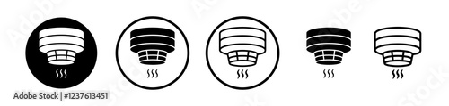 Smoke detector icon set. vectors for apps and website designs