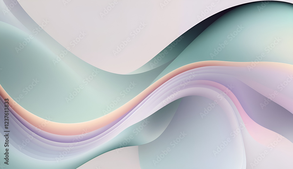 Fototapeta premium Minimalist abstract waves art