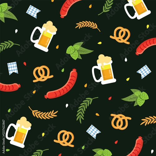 a random pattern october fest day celebration