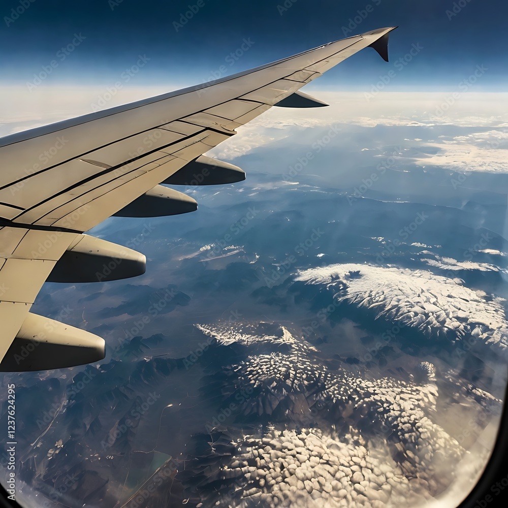 Obraz premium view from airplane window