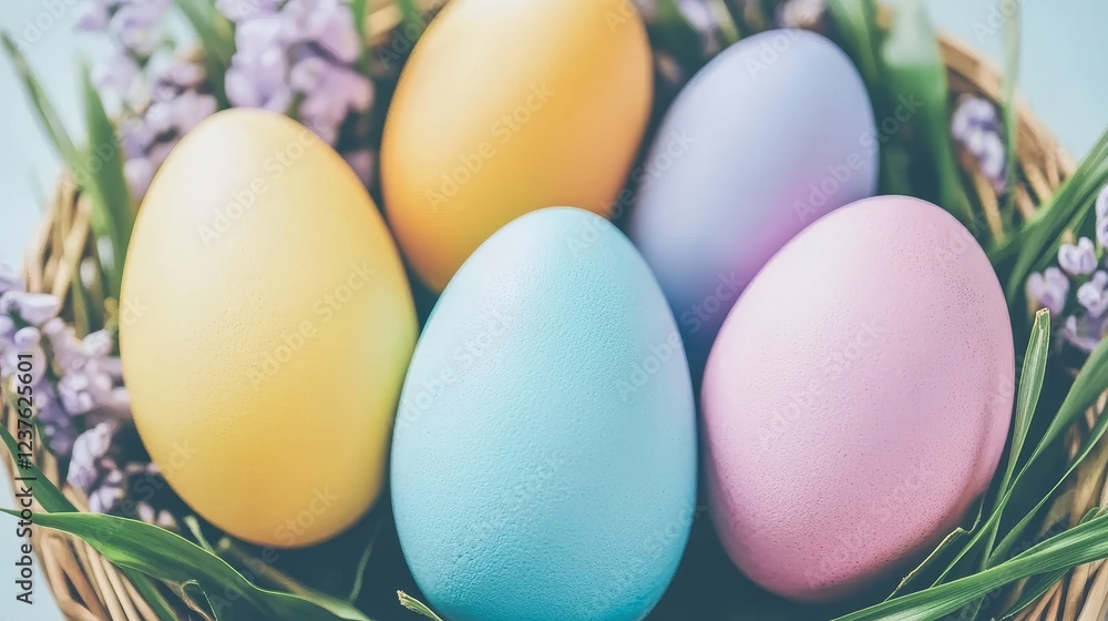 Pastel Easter Eggs Nestled in Spring Flowers (11) Pastel Easter Eggs Nestled in Spring Flowers (11)
